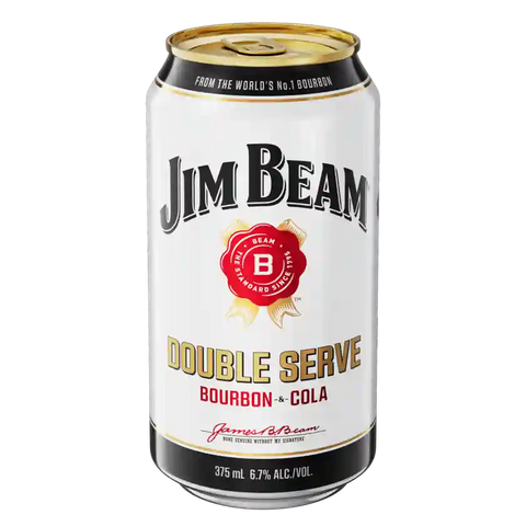 Jim Beam Double Serve Bourbon & Cola Cans 375ml 6 Pack