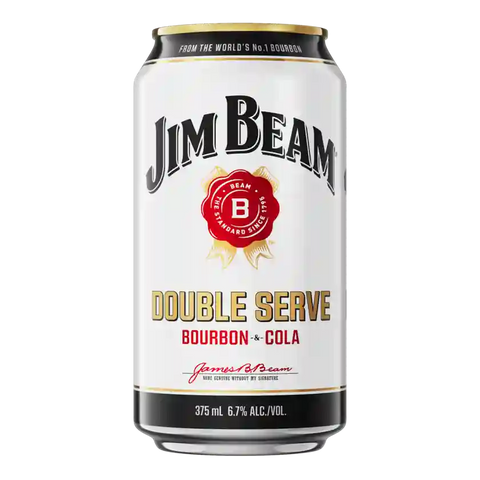 Jim Beam Double Serve Bourbon & Cola Cans 375ml Case of 30