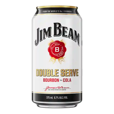 Jim Beam Double Serve Bourbon & Cola Cans 375ml Case of 30