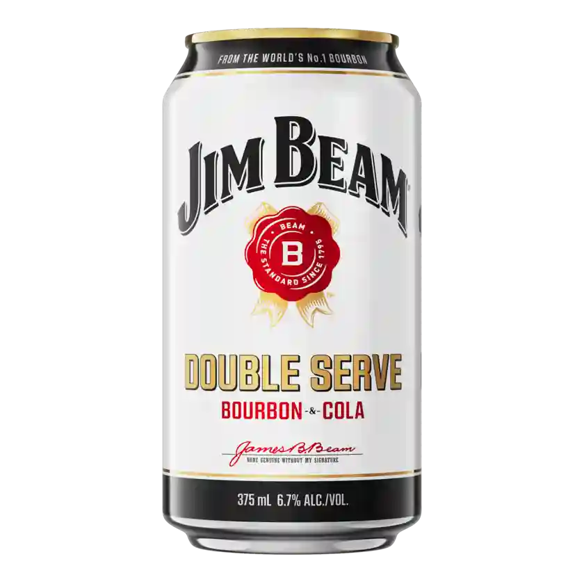 Jim Beam Double Serve Bourbon & Cola Cans 375ml 6 Pack