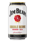 Jim Beam Double Serve Bourbon & Cola Can Closure Closures 375ml 6 Pack