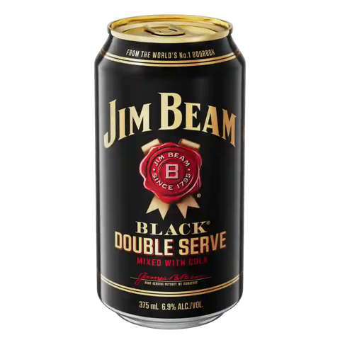 Jim Beam Black Label & Cola Cans 375ml 4 Pack