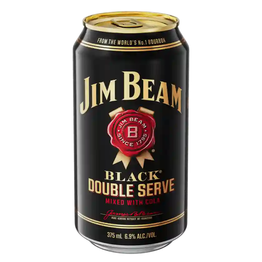 Jim Beam Black Label & Cola Cans 375ml Case of 24 — Porters Lux