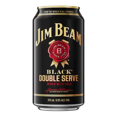 Jim Beam Black Label & Cola Cans 375ml Case of 24