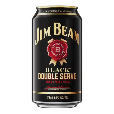 Jim Beam Black Label & Cola Can Closure Closures 375ml Case of 24