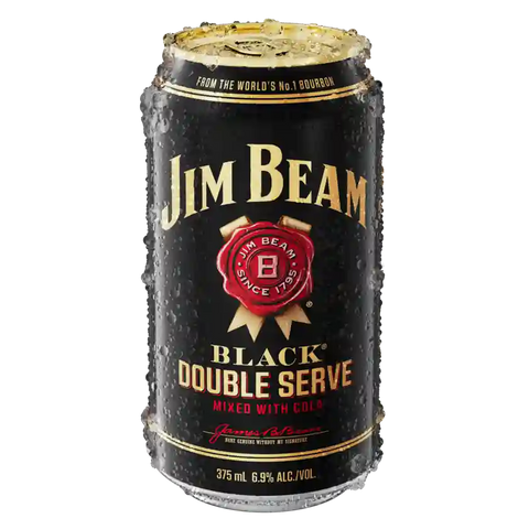 Jim Beam Black Label & Cola Cans 375ml 4 Pack