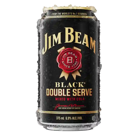 Jim Beam Black Label & Cola Cans 375ml Case of 24