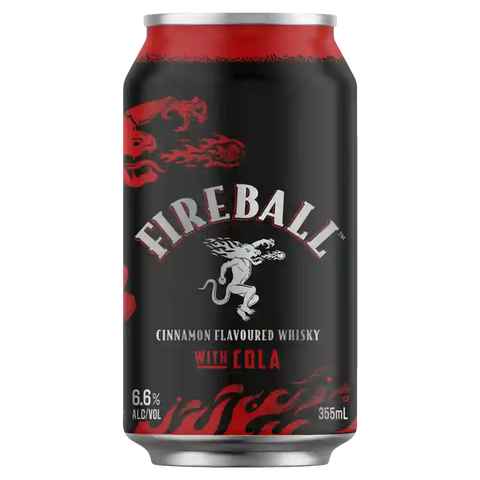 Fireball Cinnamon Whisky & Cola 6.6% 355ml Case of 16