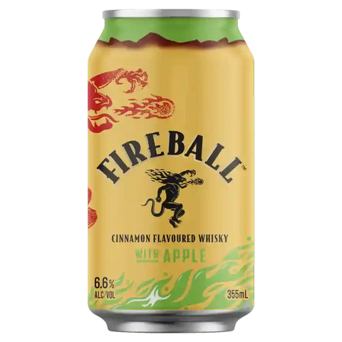 Fireball and Apple Can Closure Closures 355ml Case of 16