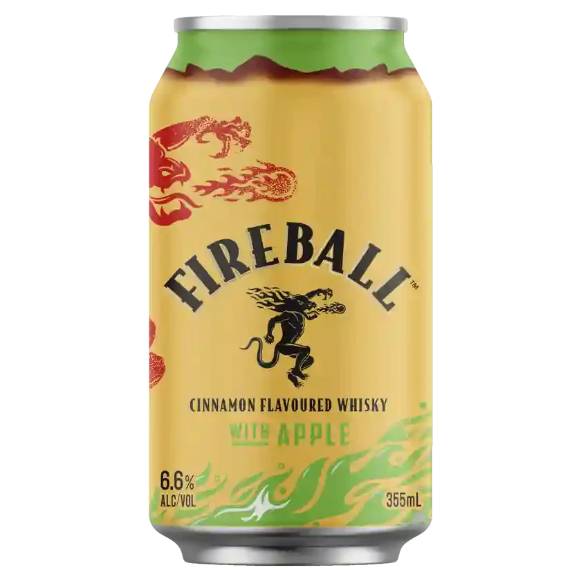 Fireball and Apple Can Closure Closures 355ml Case of 16