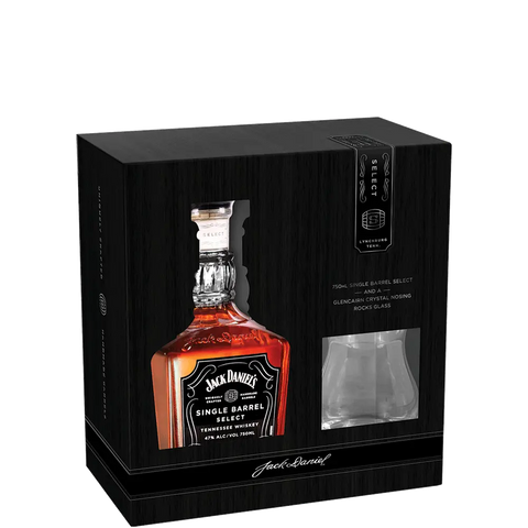 Jack Daniel Single Barrel 700ml Glass Gift Pack