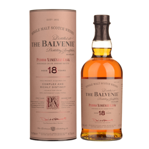 Balvenie 18 Year Old Pedro Ximenez Sherry Cask Single Malt Scotch Whisky 700mL
