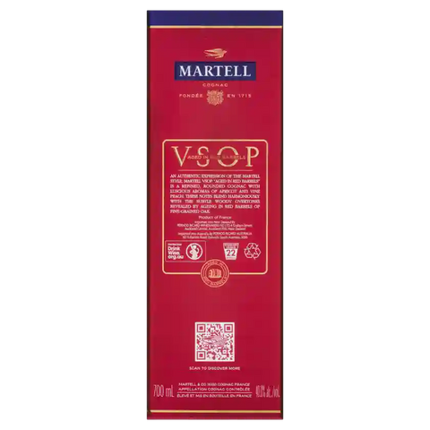 Martell VSOP Cognac 700ml Porters Lux