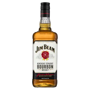 Jim Beam White Label Kentucky Straight Bourbon Whiskey 1L