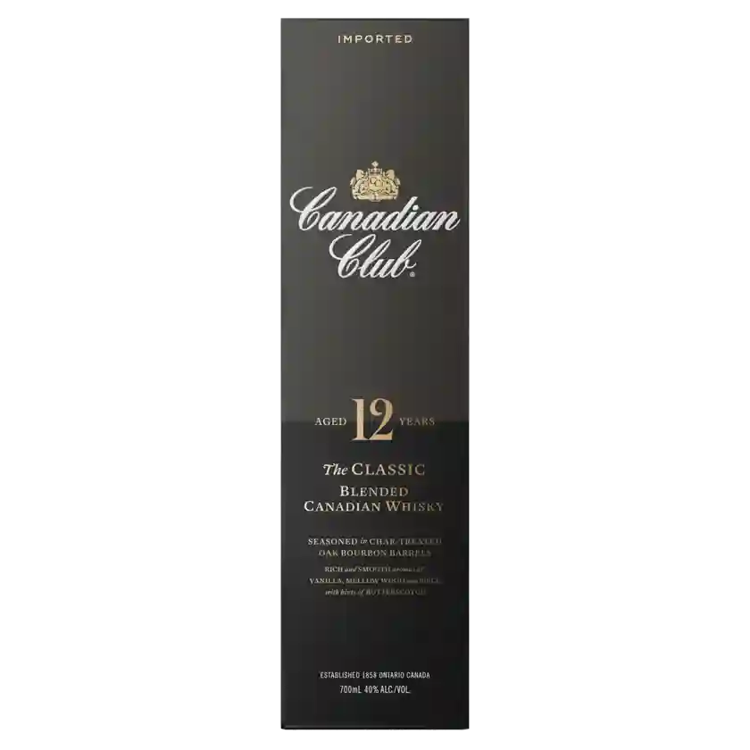 Canadian Club 12 Year Old Classic Blended Canadian Whisky 700ml