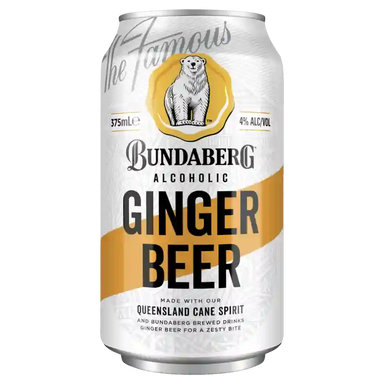 Bundaberg Alcoholic Ginger Beer Can Closure Closure 375ml