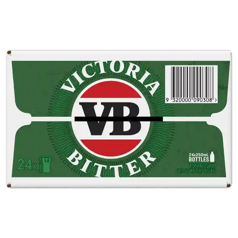 Victoria Bitter Twist Top Bottles 250ml Case 24