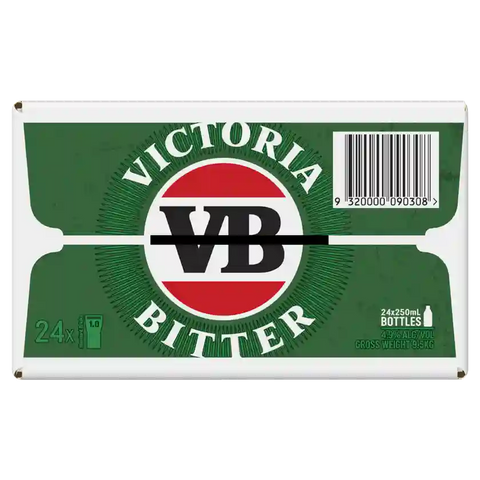 Victoria Bitter Twist Top Bottles 250ml Case 24