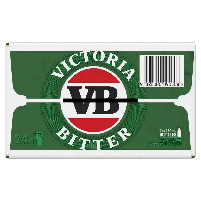 Victoria Bitter Twist Top Bottles 250ml Case 24