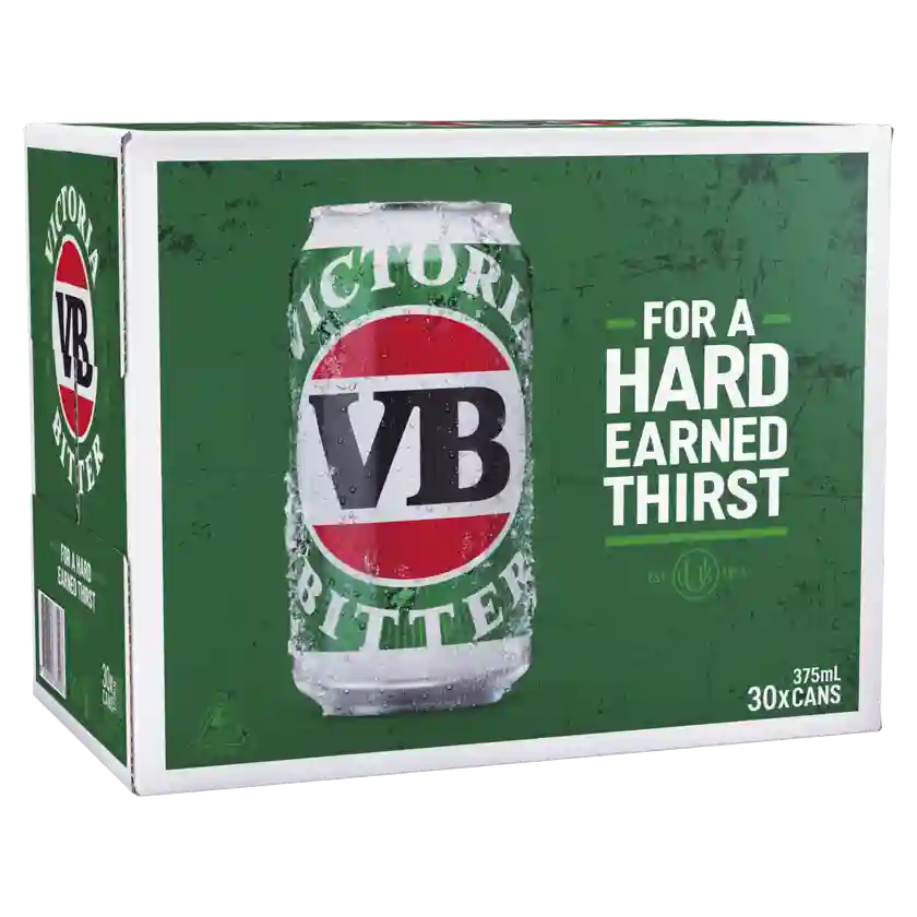 Victoria Bitter Cans 30 Block 375ml
