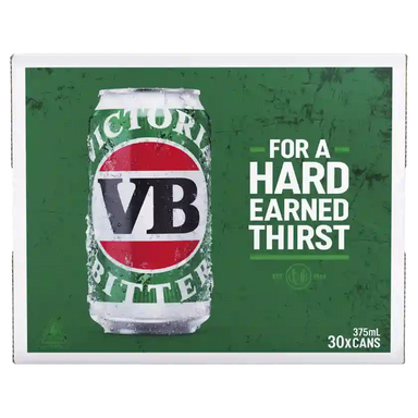 Victoria Bitter Cans 30 Block 375ml