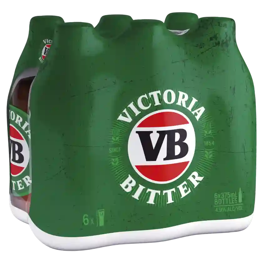 Victoria Bitter 375ml Stubbies Case 24