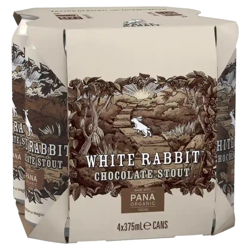 White Rabbit Choc Stout Cans 355ml Case of 24 | Porter's Lux – Porters Lux