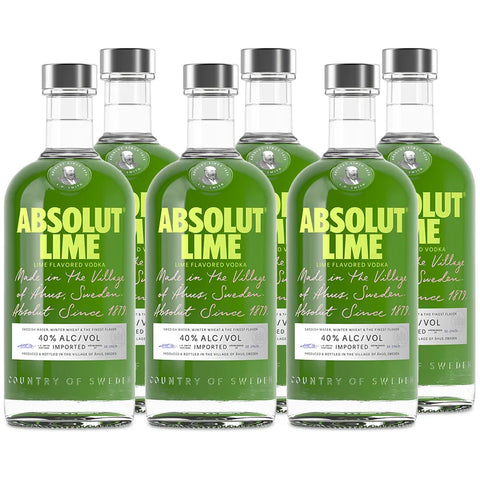 Absolut Lime Vodka 700ml Case of 6