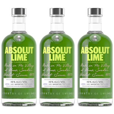Absolut Lime Vodka 700ml Triple Bottles