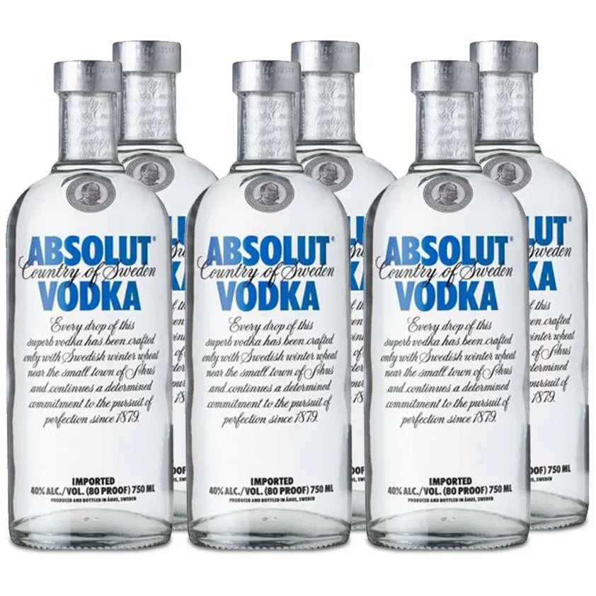 Absolut Original Vodka 1000ml Case of 6