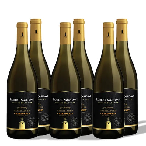 Robert Mondavi Private Selection Bourbon Barrel Chardonnay 750ml Case Of 6