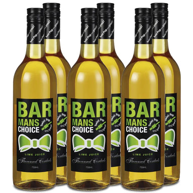 Barman's Choice Lime Flavoured Cordial 750ml Case of 6