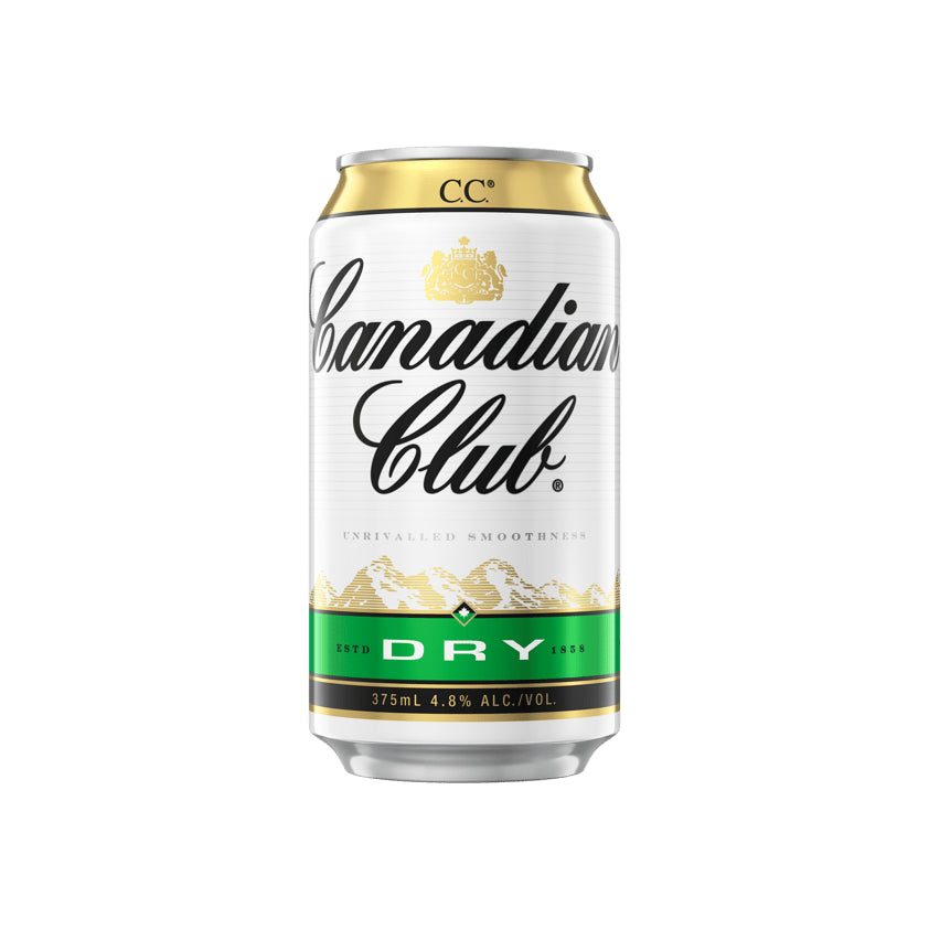 Canadian Club Whisky & Dry Cans 375ml Case of 24