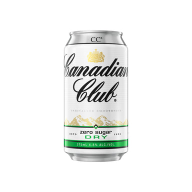 Canadian Club Whisky & Zero Sugar Dry Cans 375ml Case of 24