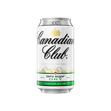 Canadian Club Whisky & Zero Sugar Dry Cans 375ml 6 Pack
