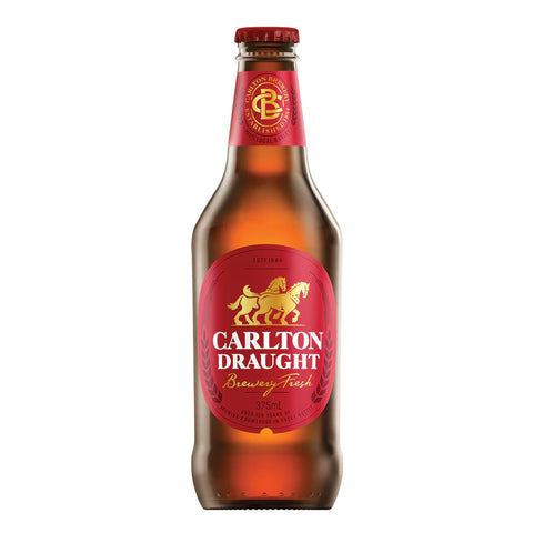 Carlton Draught Bottles 375ml Case 24