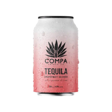 Compa Drinks Co Tequila Grapefruit Seltzer 330ml Case 16