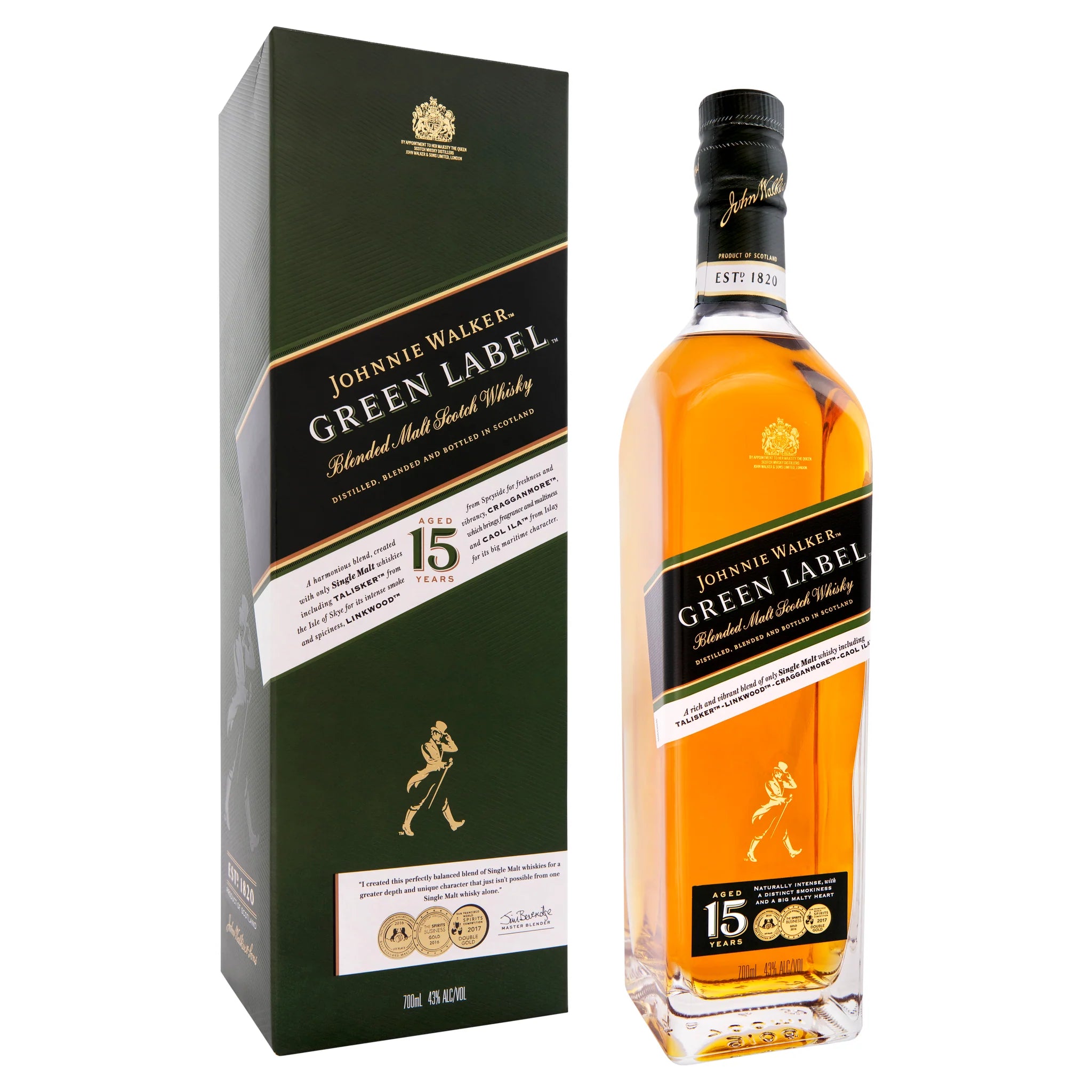 Rượu Johnnie Walker Green Label 15 Tuổi 700ml