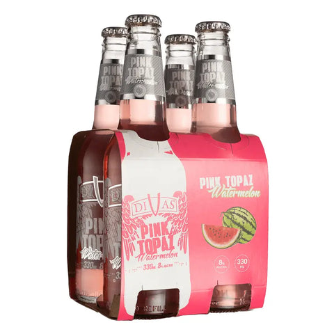 Divas Pink Topaz Watermelon 330ml 4 Pack