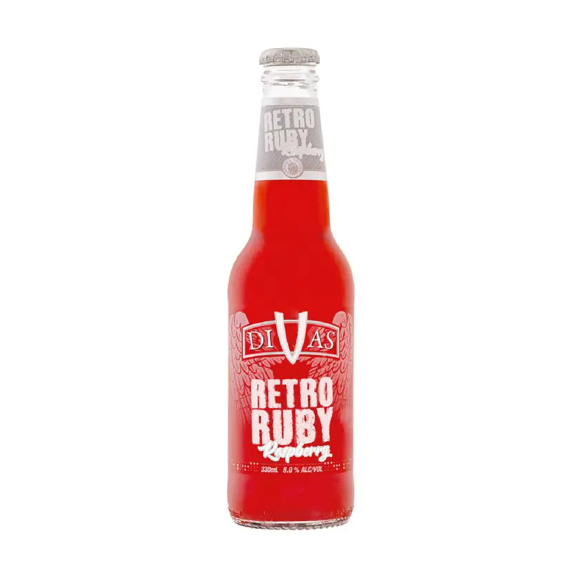 Divas Retro Ruby Raspberry Bottle 330ml Case 24 | Shop Now — Porters Lux