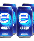 E-Beer Supercharged Lager 375ml can 4 Pack, Case of 12