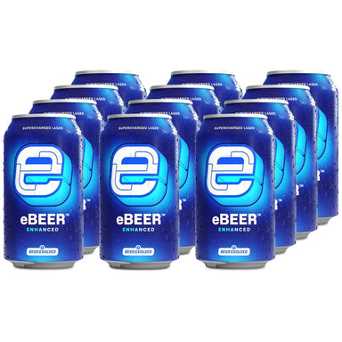 E-Beer Supercharged Lager 375ml can Case of 12