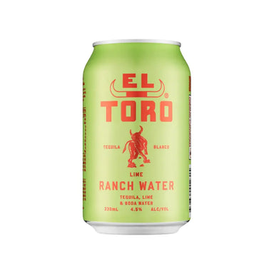 El Toro Lime Ranch Water Can 330ml 4 Pack