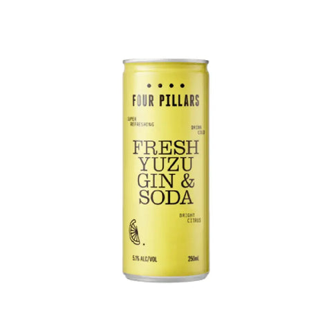 Four Pillars Fresh Yuzu Gin & Soda 250ml Case 24