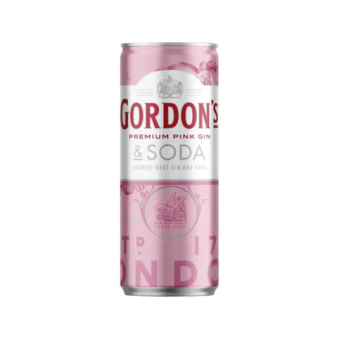 Gordon's Premium Pink Gin & Soda Cans 250ml 4 Pack