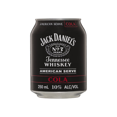 Jack Daniel's American Serve & Cola Cans 250ml Case of 24