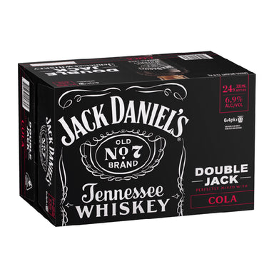 Jack Daniel's Double Jack Whiskey & Cola 6.9% Bottles 330ml Case of 24