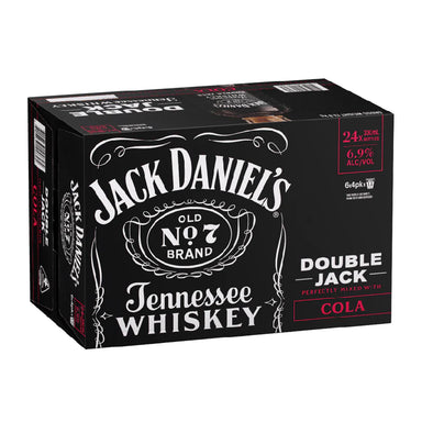 Jack Daniel's Double Jack Whiskey & Cola 6.9% Bottles 330ml 4 Pack