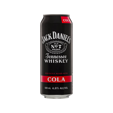 Jack Daniel's Old No. 7 Tennessee Whiskey and Cola Cans 500ml Case of 24