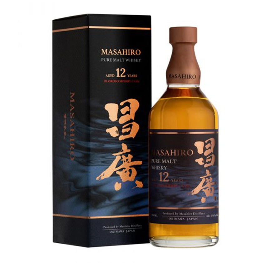 Masahiro 12YO Pure Malt Whiskey Oloroso Sherry Cask Bottle — Porters Lux